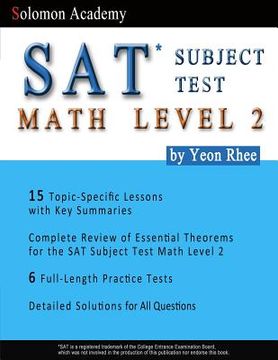 portada Solomon Academy's SAT Subject Test Math Level 2 (en Inglés)