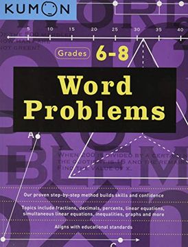 portada Word Problems Grades 6-8 (Kumon Math Workbooks) (en Inglés)