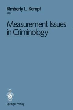 portada measurement issues in criminology (en Inglés)