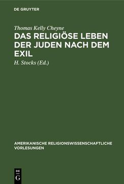 portada Das Religiöse Leben der Juden Nach dem Exil (en Alemán)