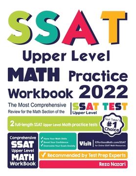 portada SSAT Upper Level Math Practice Workbook: The Most Comprehensive Review for the Math Section of the SSAT Upper Level Test (en Inglés)
