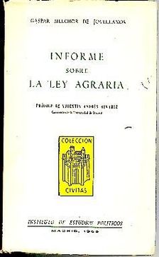 portada Informe sobre la ley agraria (in Spanish)