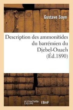 portada Description Des Ammonitides Du Barrémien Du Djebel-Ouach (en Francés)
