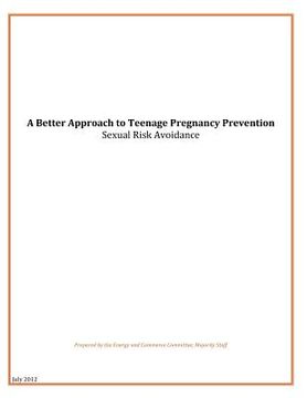 portada A Better Approach to Teenage Pregnancy Prevention: Sexual Risk Avoidance (en Inglés)