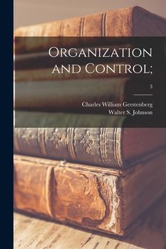 portada Organization and Control;; 3