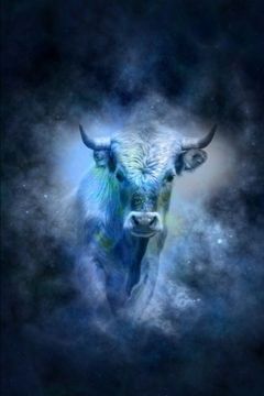 portada Bull in Blue-Taurus Zodiac Horoscope Journal: 150 Page Lined Not/Diary