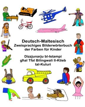 portada Deutsch-Maltesisch Zweisprachiges Bilderwörterbuch der Farben für Kinder (FreeBilingualBooks.com) (German Edition)