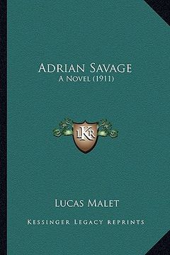 portada adrian savage: a novel (1911) (in English)