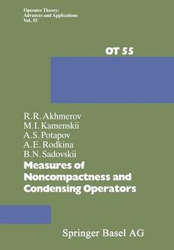 portada Measures of Noncompactness and Condensing Operators (en Inglés)