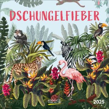 portada Dschungelfieber 2025: Broschürenkalender mit Ferienterminen. Format: 30 x 30 cm