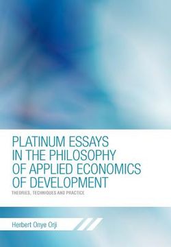 portada platinum essays in the philosophy of applied economics of development