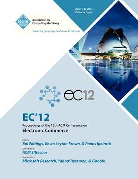portada ec 12 proceedings of the 13th acm conference on electronic commerce (en Inglés)