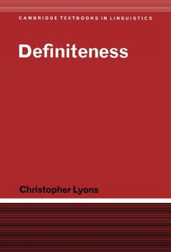 portada Definiteness Hardback (Cambridge Textbooks in Linguistics) (en Inglés)
