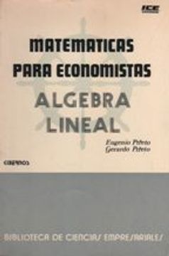 portada Matematicas Para Economistas Algebra Lineal