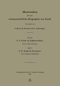 portada Materialien für eine wissenschaftliche Biographie von Gauß