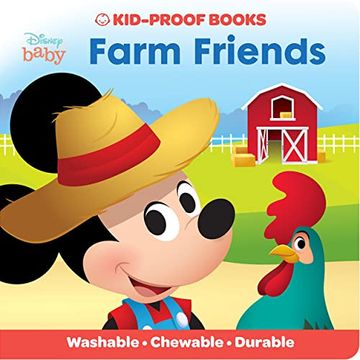 portada Baby Disney Mickey Mouse - Farm Friends - Kid-Proof Books - Washable, Chewable, and Durable - pi Kids (en Inglés)
