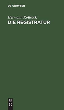 portada Die Registratur (in German)