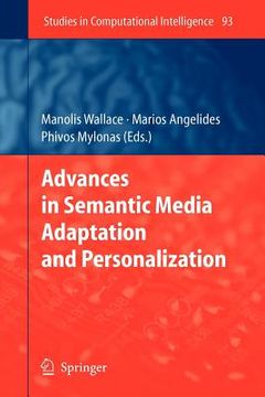 portada advances in semantic media adaptation and personalization (en Inglés)