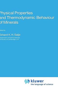 portada physical properties and thermodynamic behaviour of minerals (en Inglés)