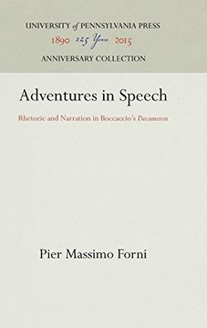 portada Adventures in Speech: Rhetoric and Narration in Boccaccio's "Decameron" (Middle Ages) (en Inglés)