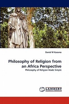 portada philosophy of religion from an africa perspective (en Inglés)