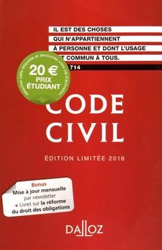 portada Code Civil: Edition Limitée (Codes Dalloz)