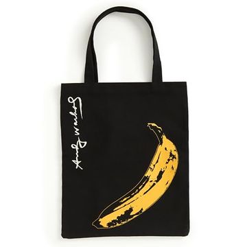 portada Warhol Banana Canvas Tote bag - Black