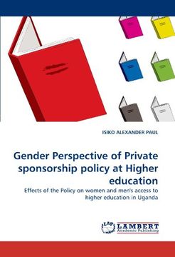 portada Gender Perspective of Private sponsorship policy at Higher education
