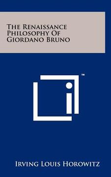 portada the renaissance philosophy of giordano bruno (en Inglés)