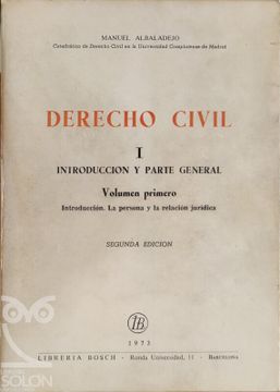 portada Derecho Civil (T-1 Vol-1)Albadalejo,Manuel