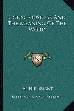 portada consciousness and the meaning of the word