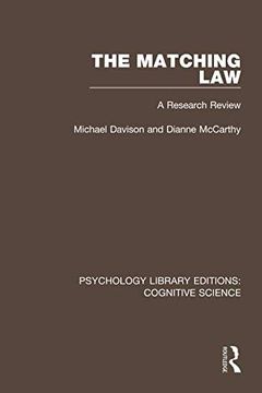 portada The Matching law (Psychology Library Editions: Cognitive Science) (en Inglés)