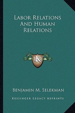 portada labor relations and human relations (in English)