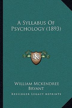 portada a syllabus of psychology (1893) (en Inglés)