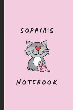 portada Sophia's Notebook: Personalised Cat Themed Notepad (in English)