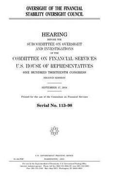 portada Oversight of the Financial Stability Oversight Council (en Inglés)