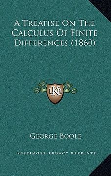portada a treatise on the calculus of finite differences (1860) (in English)