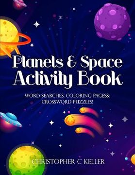 portada Planets & Space Activity Book: Word Searches, Coloring Pages, Crossword Puzzles (en Inglés)