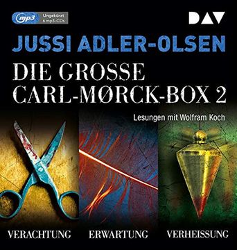 portada Die Große Carl-Morck-Box 2: Ungekürzte Lesungen mit Wolfram Koch (6 Mp3-Cds) (Carl-Mørck-Reihe) (en Alemán)