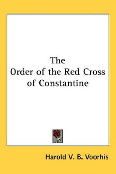 portada the order of the red cross of constantine (en Inglés)
