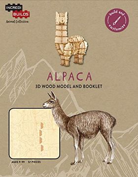 portada Incredibuilds Animal Collection: Alpaca Modelo Armable en Madera (en Inglés)