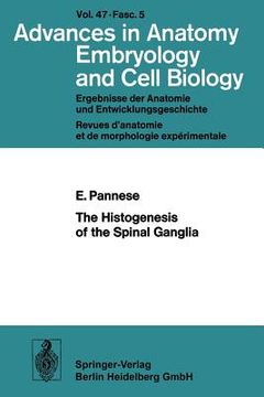 portada the histogenesis of the spinal ganglia