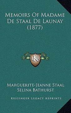 portada memoirs of madame de staal de launay (1877) (in English)