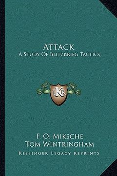 portada attack: a study of blitzkrieg tactics (en Inglés)