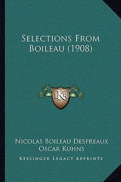 portada selections from boileau (1908)
