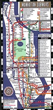 portada Streetwise Manhattan bus Subway map - Subway & bus map of Manhattan, new York (Michelin Streetwise Maps)