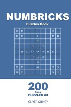portada Numbricks Puzzles Book - 200 Easy Puzzles 9x9 (Volume 3) (en Inglés)