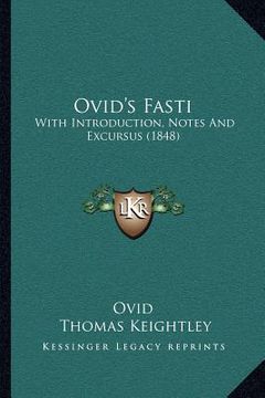 portada ovid's fasti: with introduction, notes and excursus (1848)