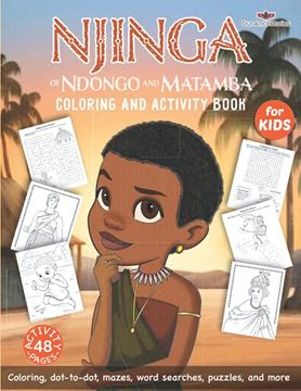 portada Njinga of Ndongo and Matamba: Coloring and Activity Book (Our Ancestories) (in English)
