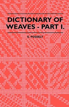 portada dictionary of weaves - part i. (en Inglés)